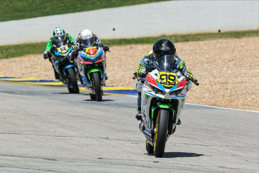 Avery Dreher (99) was another who completed a sweep at Road Atlanta with victories in the Junior Cup class on both Saturday and Sunday. Photo by Brian J. Nelson.