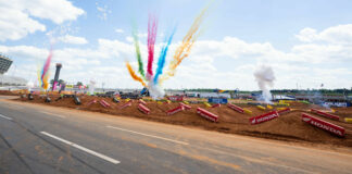 The Supercross series returned to Atlanta Motor Speedway for great racing on the high-speed Georgia track. Photo courtesy Feld Motor Sports, Inc.