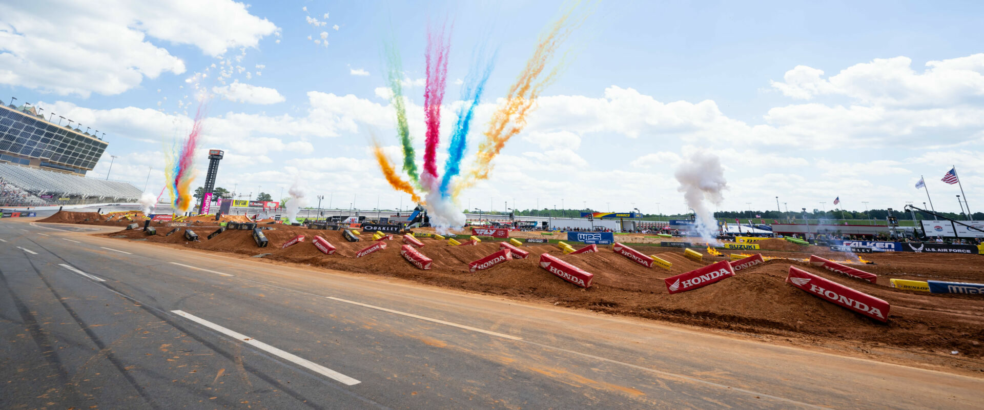 The Supercross series returned to Atlanta Motor Speedway for great racing on the high-speed Georgia track. Photo courtesy Feld Motor Sports, Inc.