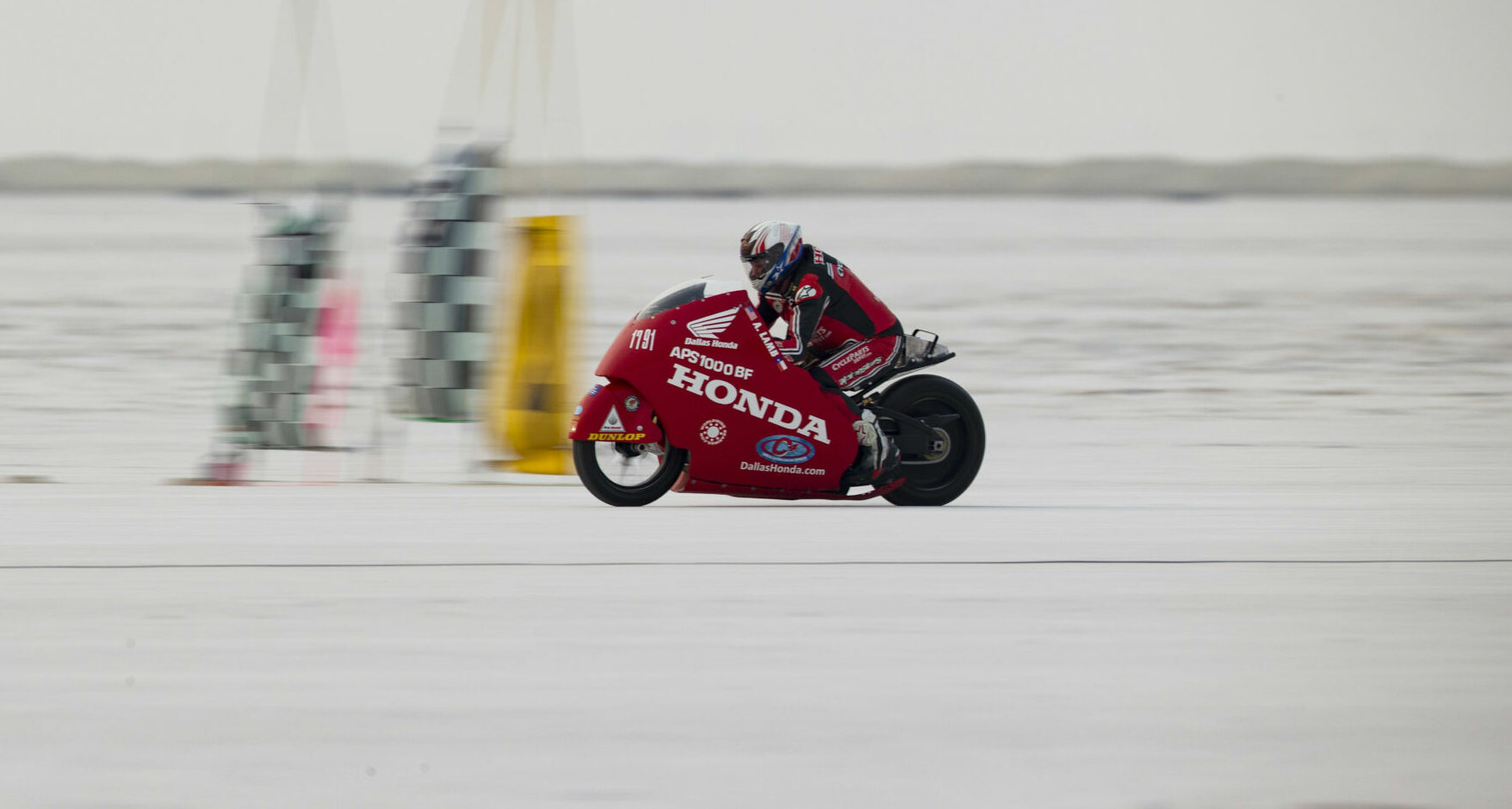 A photo from a previous AMA Land Speed Grand Championship at the Bonneville Sale Flats, in Utah. Photo by Scooter Grubb, courtesy AMA.