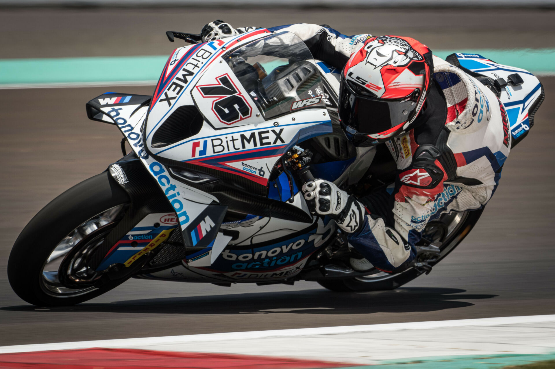 Loris Baz (76). Photo courtesy BMW Motorrad Motorsport.