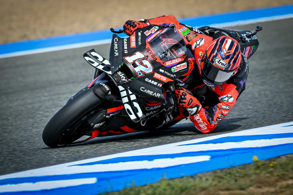 Maverick Vinales (12). Photo courtesy Aprilia.