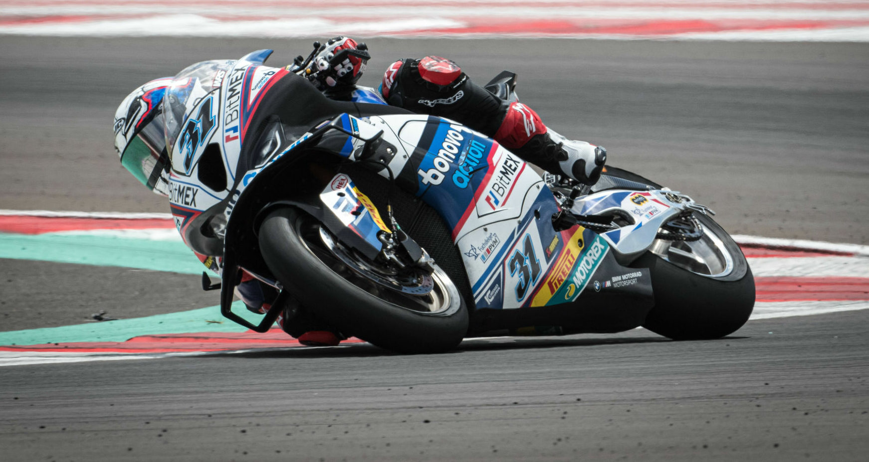 Garrett Gerloff (31) in action in Indonesia. Photo courtesy BMW Motorrad Motorsport.