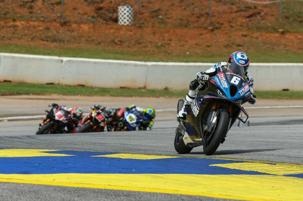 Cameron Beaubier (6) won MotoAmerica Medallia Superbike Race One at Road Atlanta on his Tytlers Cycle Racing BMW. Photo by Brian J. Nelson, courtesy BMW Motorrad North America.