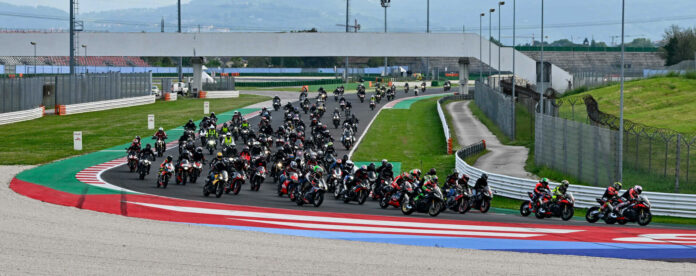 The free Aprilia All Stars event will be held May 27, 2023, at Misano. Photo courtesy Aprilia.