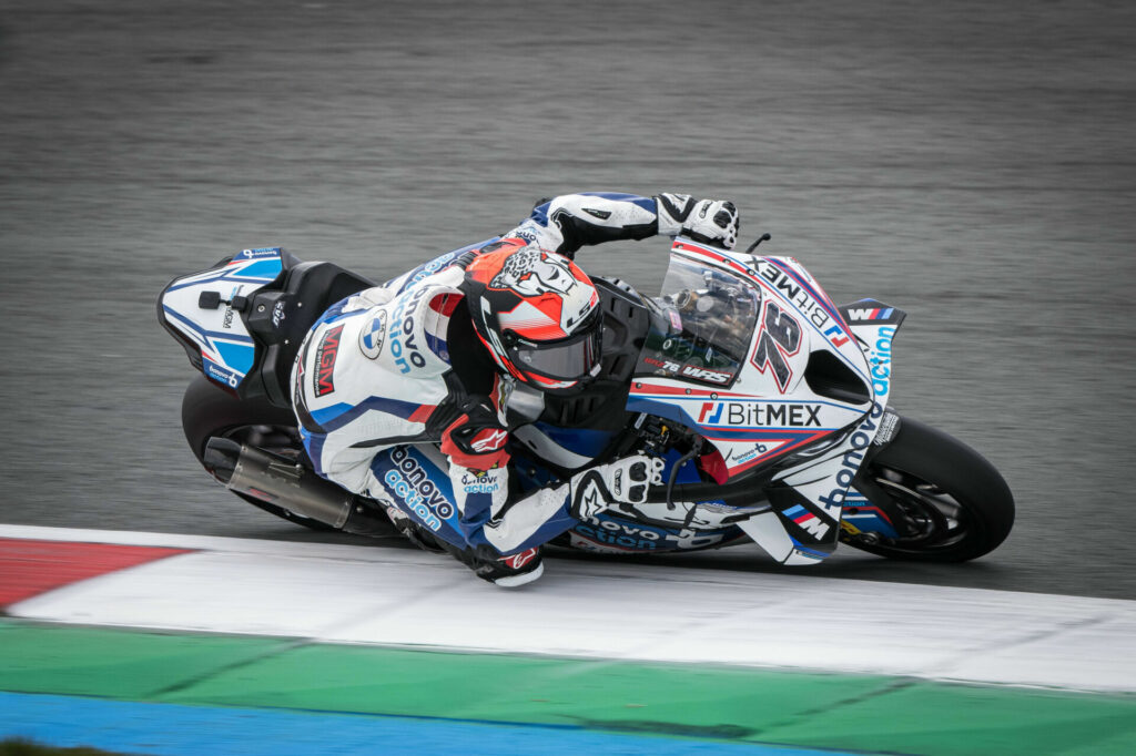 Loris Baz (76). Photo courtesy BMW Motorrad Motorsport.