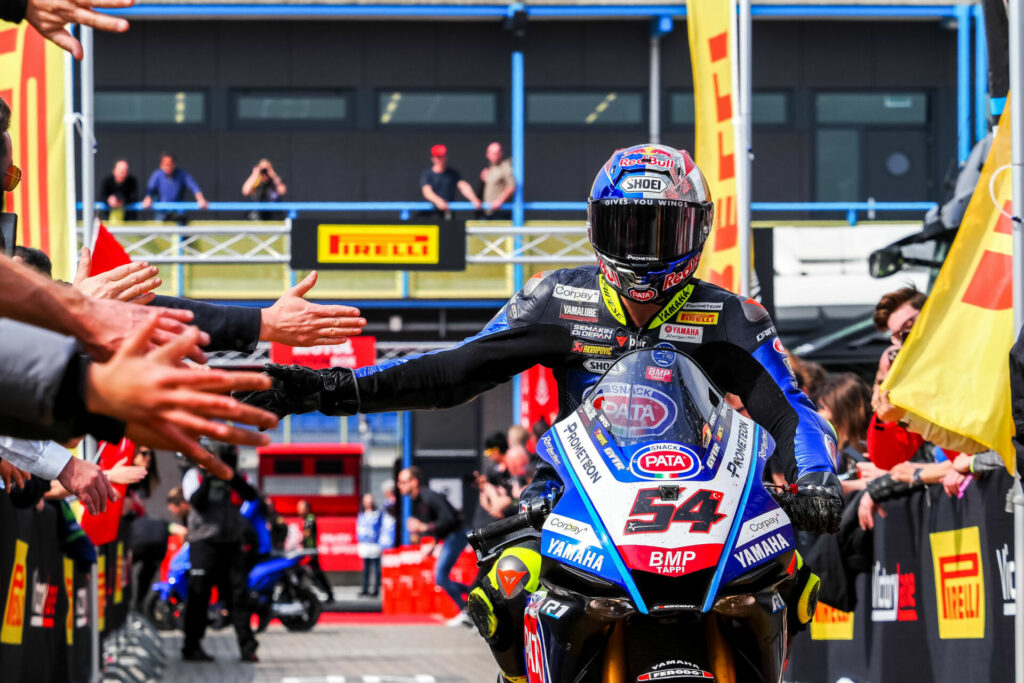 Third place went to Toprak Razgatlioglu as the Turkish rider finished 3.891s behind the race winner. Teammate Andrea Locatelli finished just outside the top three, 6.214s behind Razgatlioglu. Photo courtesy Dorna.