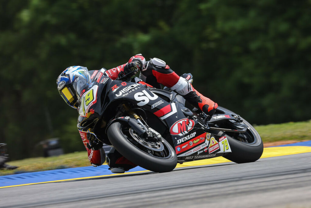 Teagg Hobbs (79) earned a strong sixth-place result at Road Atlanta. Photo courtesy Suzuki Motor USA, LLC.