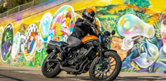 A pre-production 2023 Honda SCL500 scrambler. Photo courtesy American Honda.