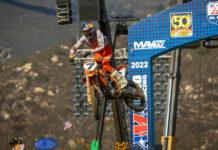KTM Factory Racing rider Aaron Plessinger (7) in action at Fox Raceway in 2022. Photo by Align Media, courtesy KTM.