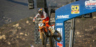 KTM Factory Racing rider Aaron Plessinger (7) in action at Fox Raceway in 2022. Photo by Align Media, courtesy KTM.
