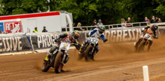 Jared Mees (1) leads Dallas Daniels (32) and Briar Bauman (3) at The Red Mile. Photo courtesy AFT.