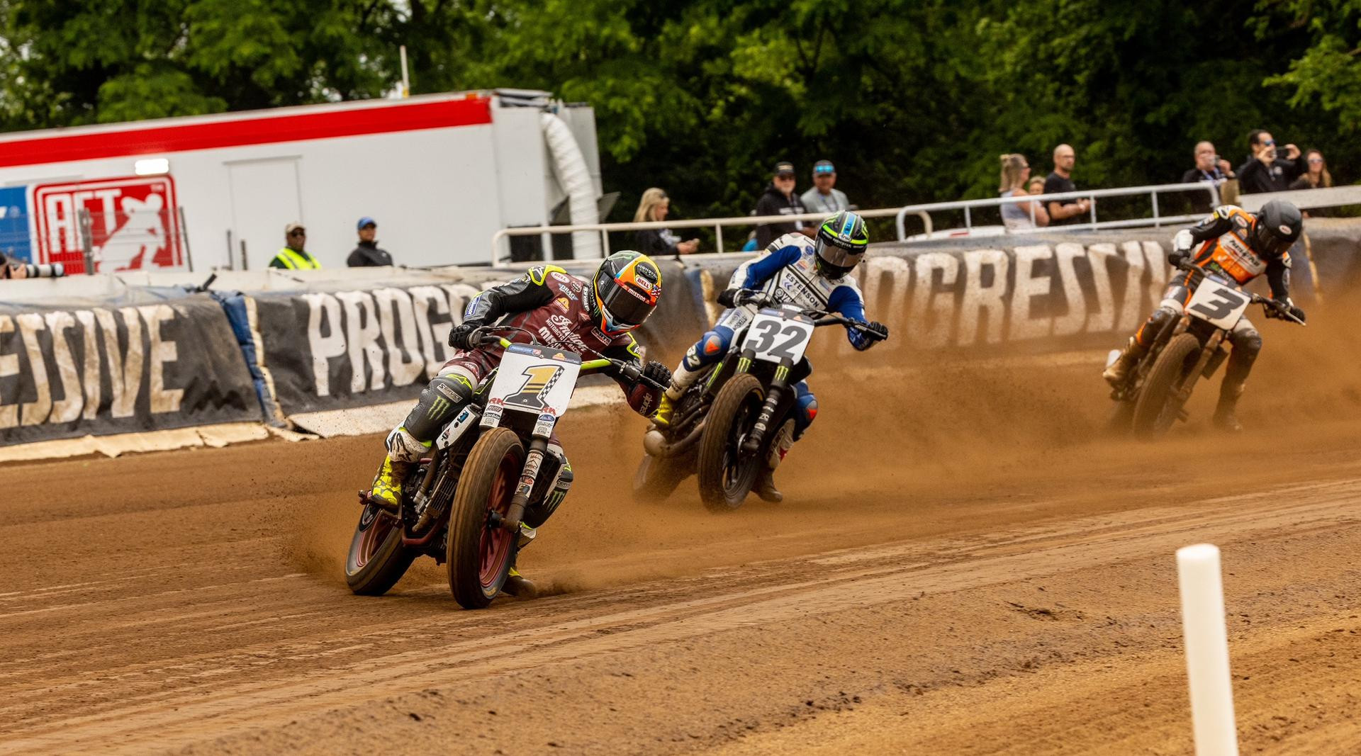 Jared Mees (1) leads Dallas Daniels (32) and Briar Bauman (3) at The Red Mile. Photo courtesy AFT.