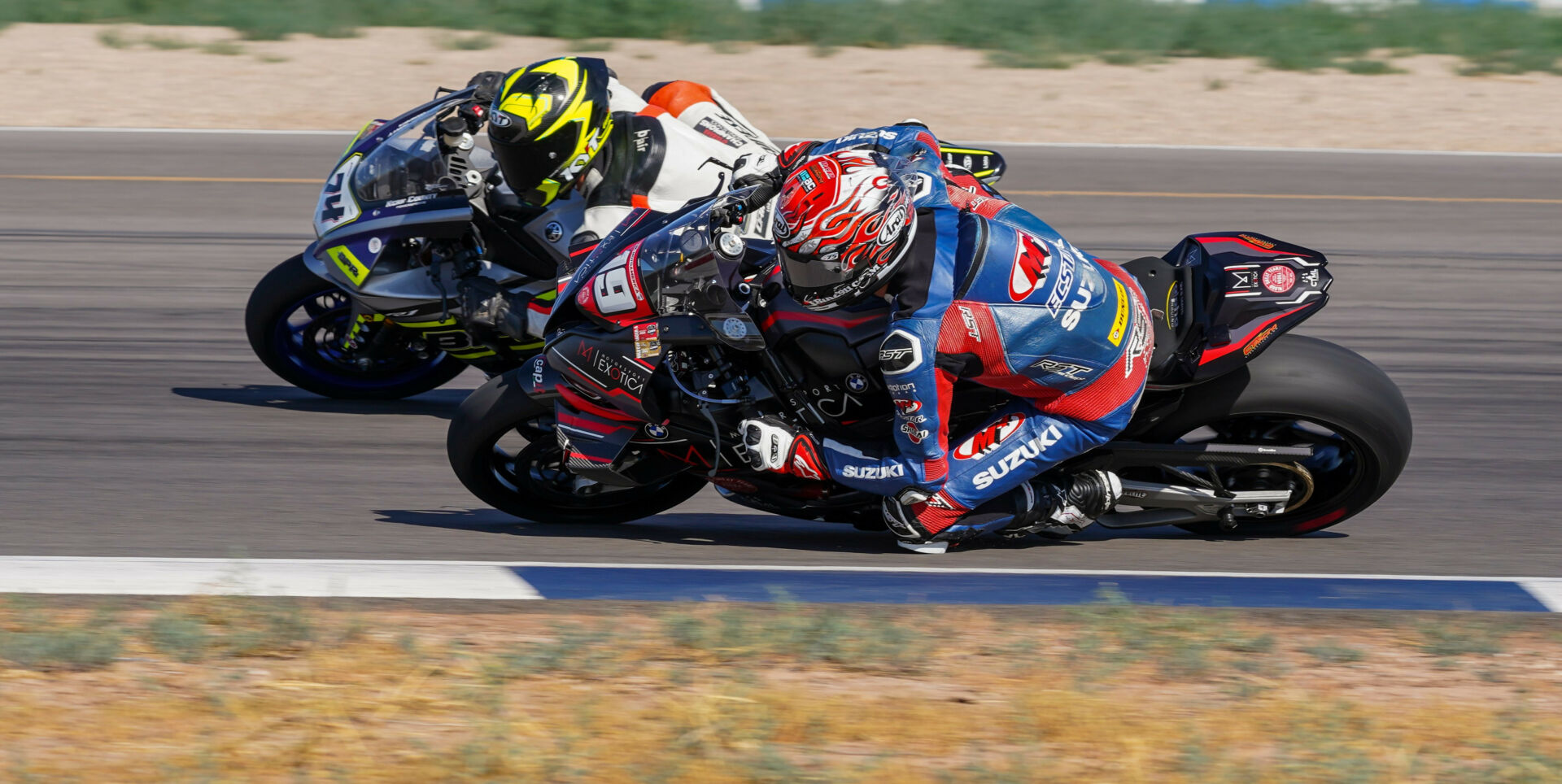 Wyatt Farris (19) held off Bryce Prince (74) to win the CRA Gold Cup race at the Podium Club at Attesa, in Arizona. Photo by Moses Martinez/CinePixelProductions.com, courtesy CRA.