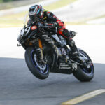 Cody Wyman (99) on the Army of Darkness (AOD) Yamaha YZF-R1 at Road Atlanta. Photo by AKHUGHES Sports Media, courtesy AOD.