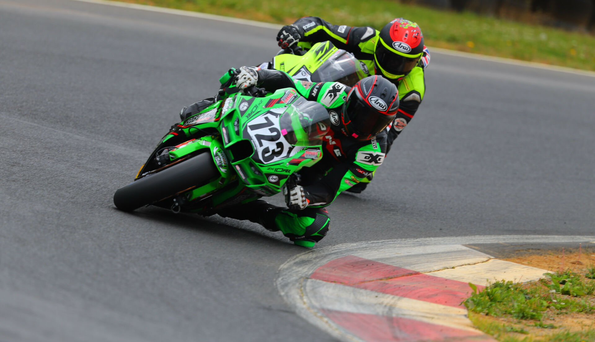 Frankie Babuska, Jr. (723) leads Mark Heckles at Summit Point Motorsports Park. Photo by etechphoto.com, courtesy ASRA/CCS.