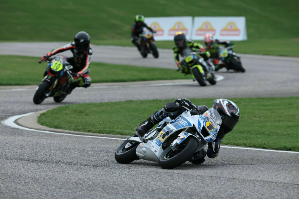 Nathan Gouker (1) had a successful weekend at Barber Motorsports Park. Photo by Brian J. Nelson, courtesy MotoAmerica.