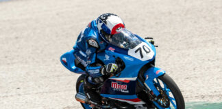 Kristian Daniel Jr. (70) in action at Valencia. Photo courtesy Kristian Daniel Jr. Racing.