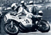 Gary Fisher (10) on the Honda CB750 he raced before switching to a Yamaha DT3 for the Loudon Classic. Photo courtesy Kimberly Rivers.