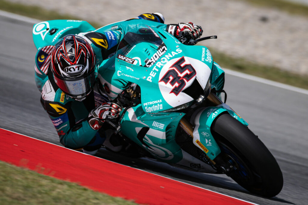 Hafizh Syahrin (35). Photo courtesy PETRONAS MIE Racing Honda Team