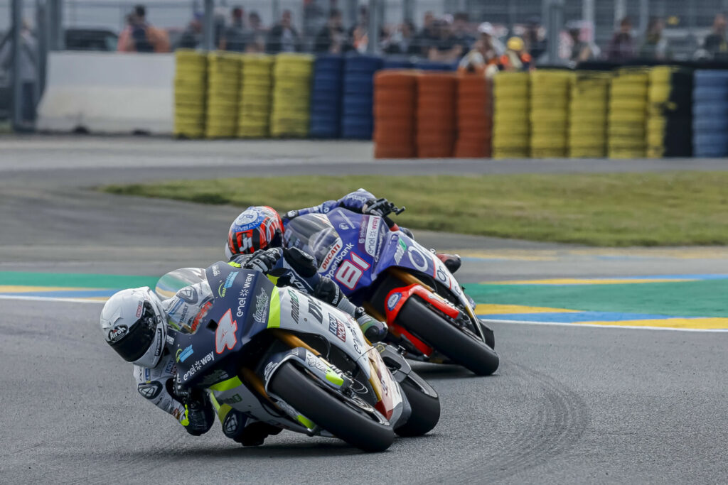 Hector Garzo (4) leads Jordi Torres (81). Photo courtesy Dorna.