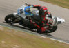 Chase Brown (110) at speed on the BrownTown Racing Suzuki SV650. Photo courtesy BrownTown Racing.