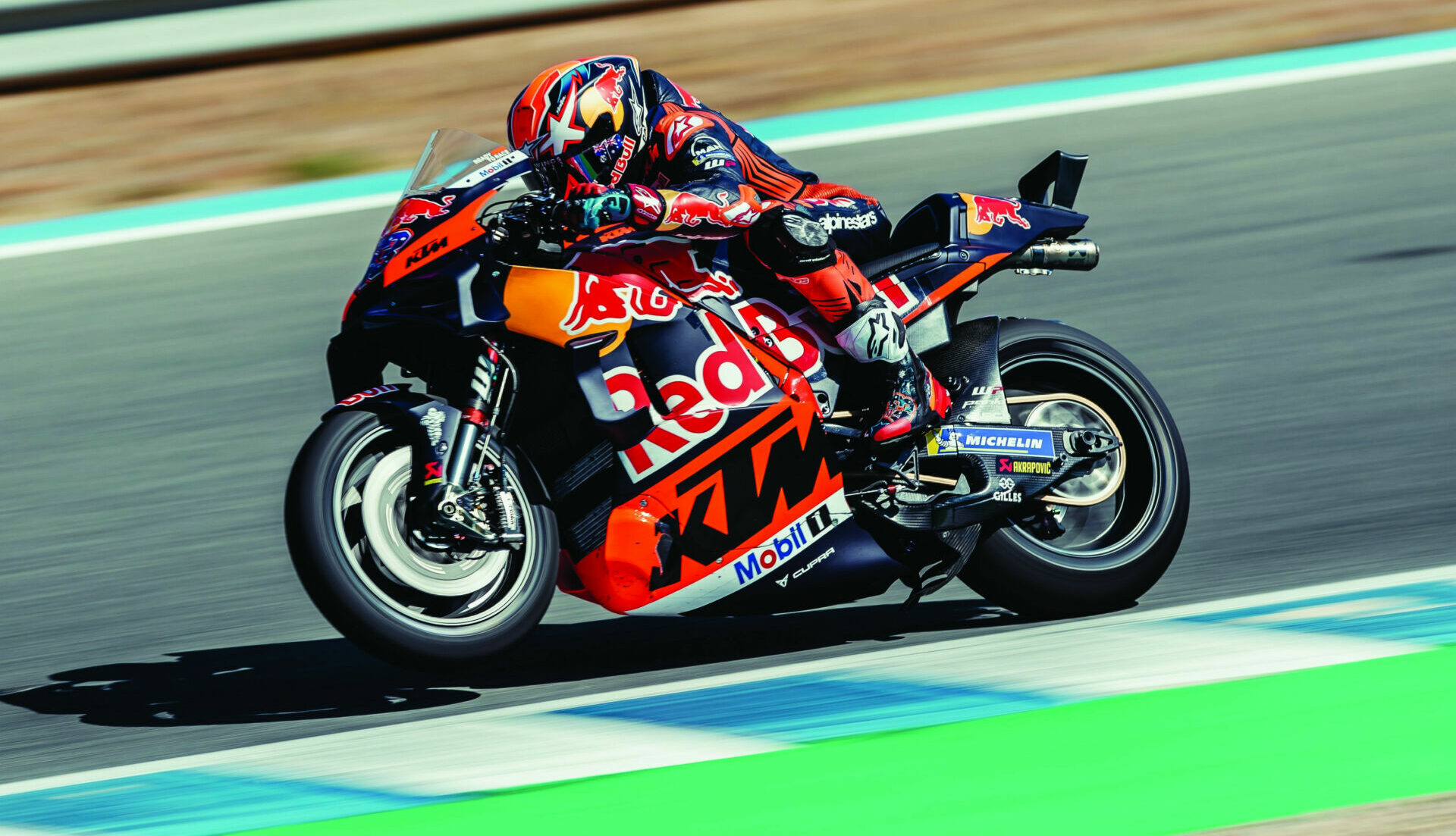 Jack Miller (43) testing Monday at Jerez. Photo by Rob Gray/Polarity Photo, courtesy KTM Factory Racing.