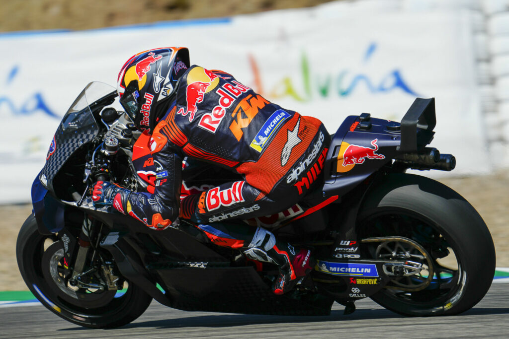 Jack Miller tested some new aerodynamic features. Photo courtesy Dorna.