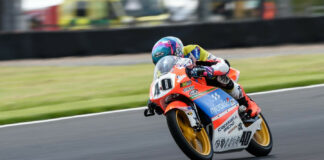 Julian Correa (40) in action at Donington Park. Photo courtesy Julian Correa.