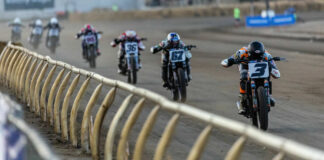 Tickets for the Progressive American Flat Track (AFT) Du Quoin Mile June 17 in Illinois are on sale now. Photo by Tim Lester, courtesy AFT.