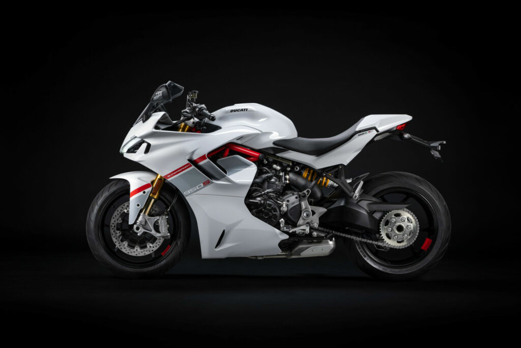 The left side view of a 2024-model Ducati SuperSport 950 S. Photo courtesy Ducati.
