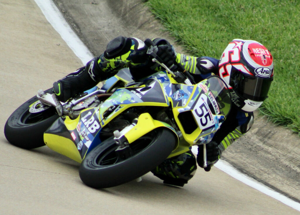 Ryder Davis (55) won four MotoAmerica Mini Cup races in four starts at Barber Motorsports Park. Photo by Davis Racing.