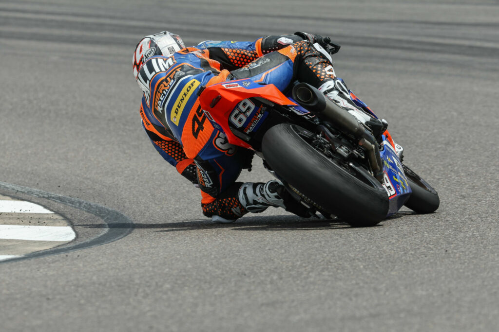 Hayden Gillim dominated Stock 1000 Race One. Photo by Brian J. Nelson, courtesy MotoAmerica.