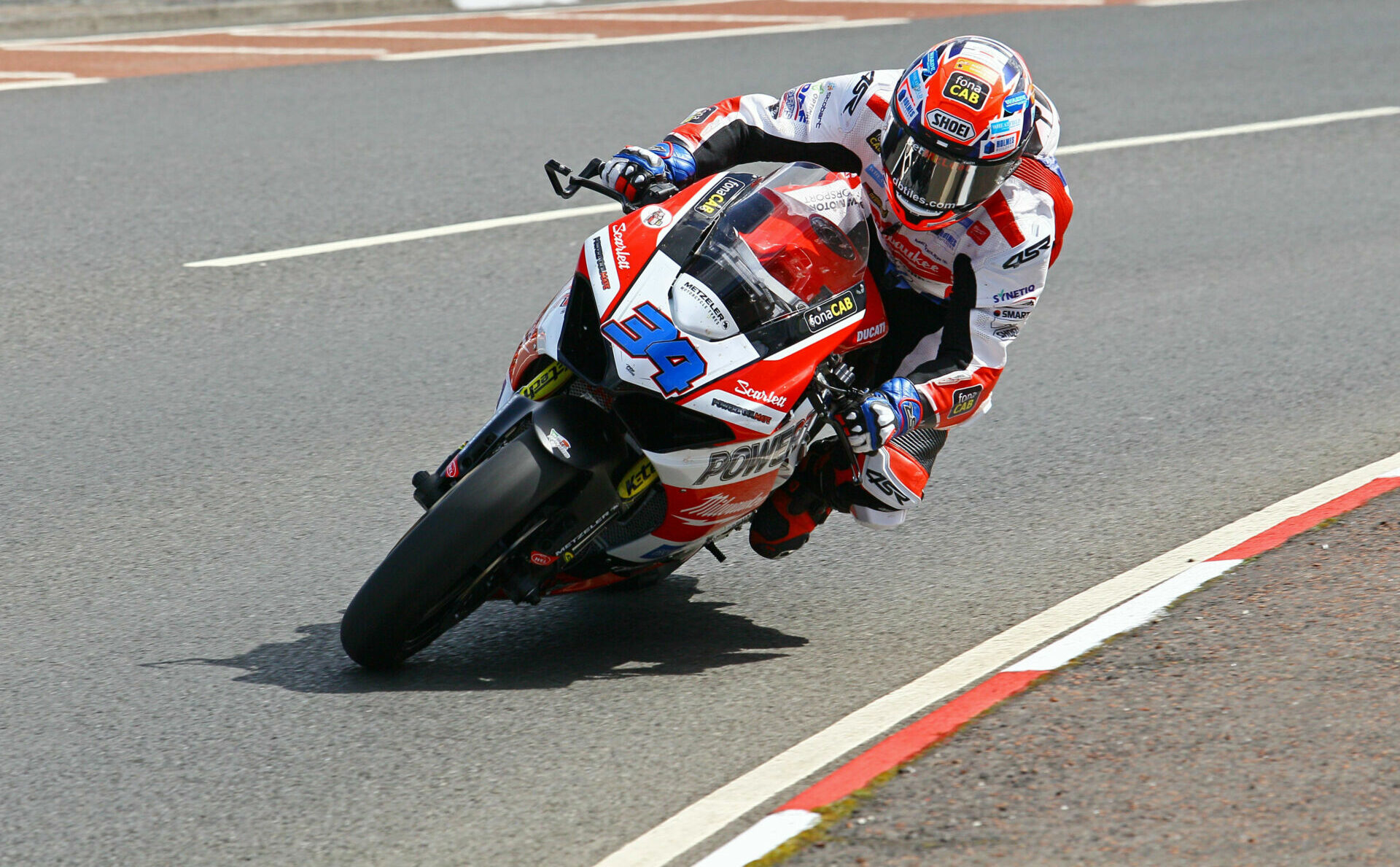 Alastair Seeley on his Powertoolmate Ducati Panigale V2. Photo by Pacemaker Press International, courtesy NW200 Press Office.