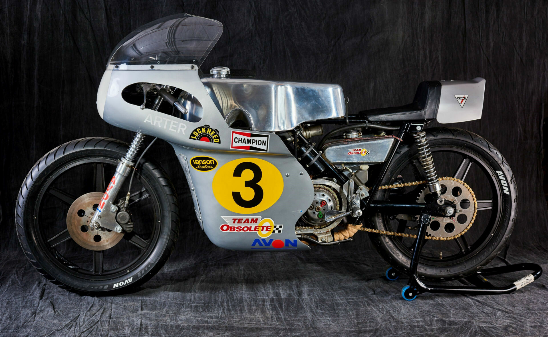 Team Obsolete's ex-Peter Williams Arter Matchless G50 nicknamed “Wagonwheels.” Photo courtesy Team Obsolete.