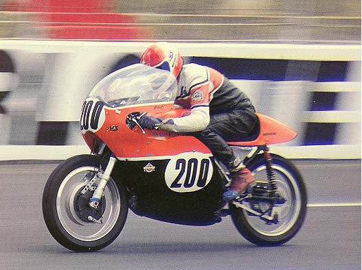 Walt Schaefer (200) in action on his Harley-Davidson racebike back in the day. Photo courtesy the Schaefer Family.