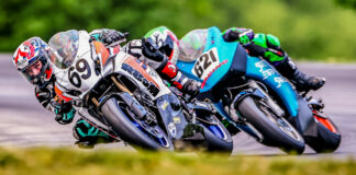 Ryan Wolfe (69) and Giacomo Manera (621) testing at VIR in preparation for the 2023 N2/WERA National Endurance Series. Photo by Apex Pro Photo, courtesy RBoM Racing.