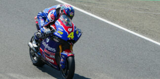 American Sean Dylan Kelly (4) in action in Le Mans, France. Photo courtesy American Racing Team.