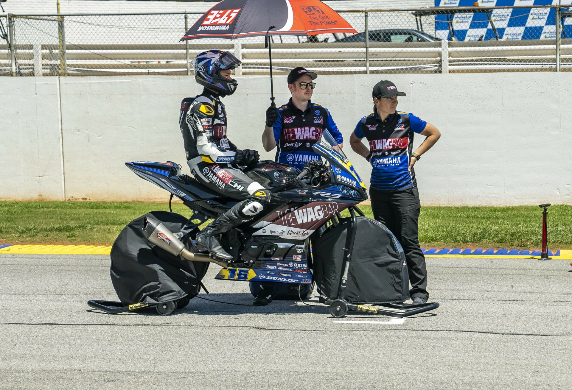 Rookie Pro racer Aiden Sneed on the grid with his The WagBar MP13 Racing Team at Road Atlanta. Photo courtesy The WagBar MP13 Racing Team.