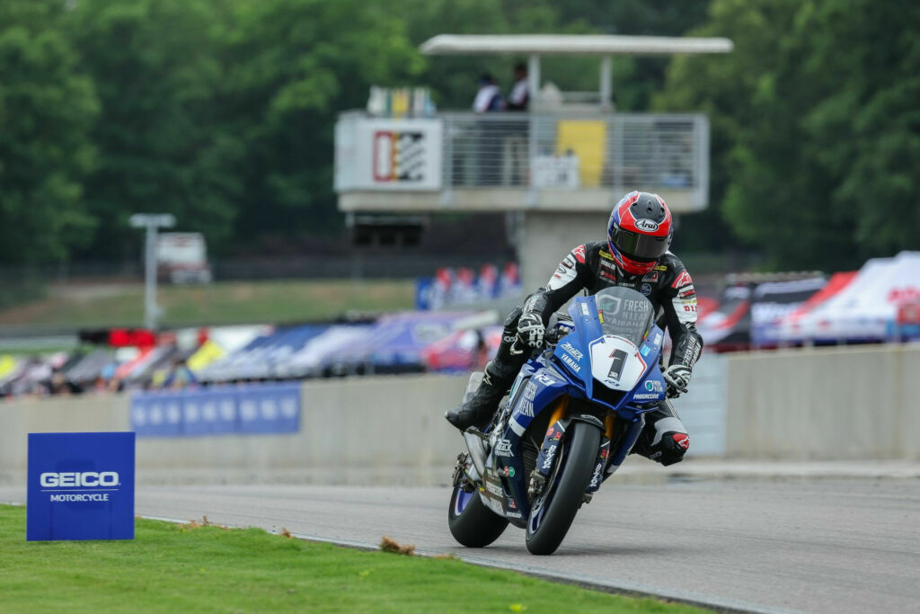 Jake Gagne (1) in action Friday at Barber Motorsports Park. Photo by Brian J. Nelson, courtesy MotoAmerica.