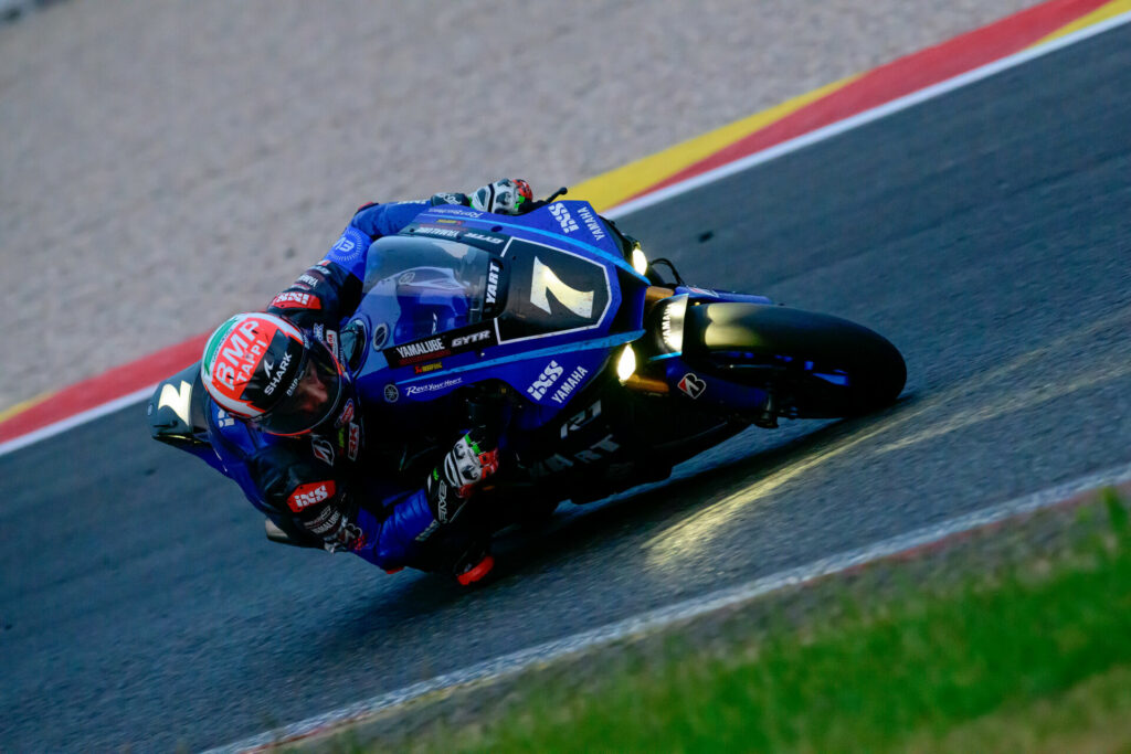 Yamalube YART Yamaha (7) en route to victory at Spa. Photo courtesy Yamaha.