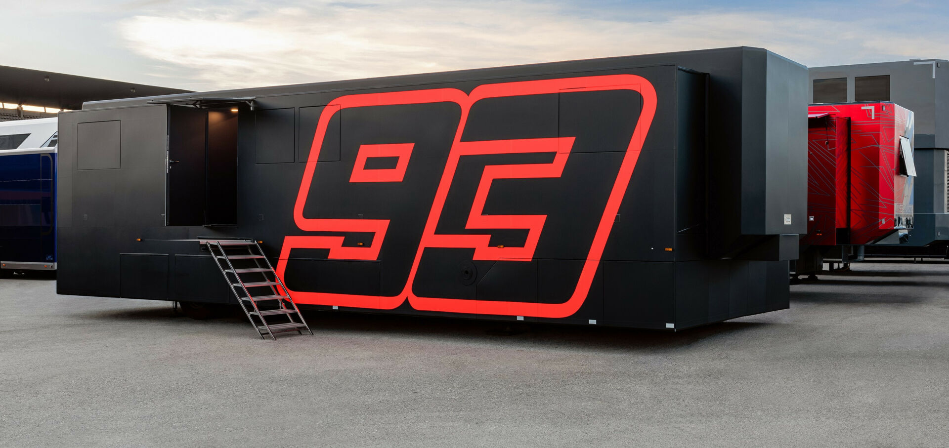 Two lucky fans will get to be Marc Marquez's overnight guests in a specially built trailer in the paddock during the MotoGP event weekend at Catalunya. Photo by David Vilanova, courtesy Airbnb.