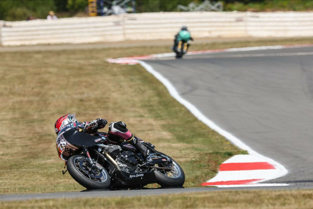 Mikayla Moore (78) kept her perfect 2023 Royal Enfield Build. Train. Race. record intact with a fourth straight victory on Sunday. Photo by Brian J. Nelson.