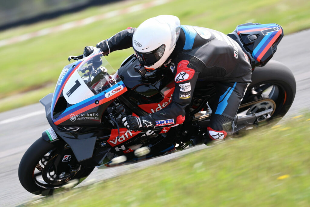 Defending CSBK Superbike champion Ben Young (1) will be looking to repeat his success from 2022 at Grand Bend as the series returns to the circuit this weekend. Photo by Rob O'Brien, courtesy CSBK.