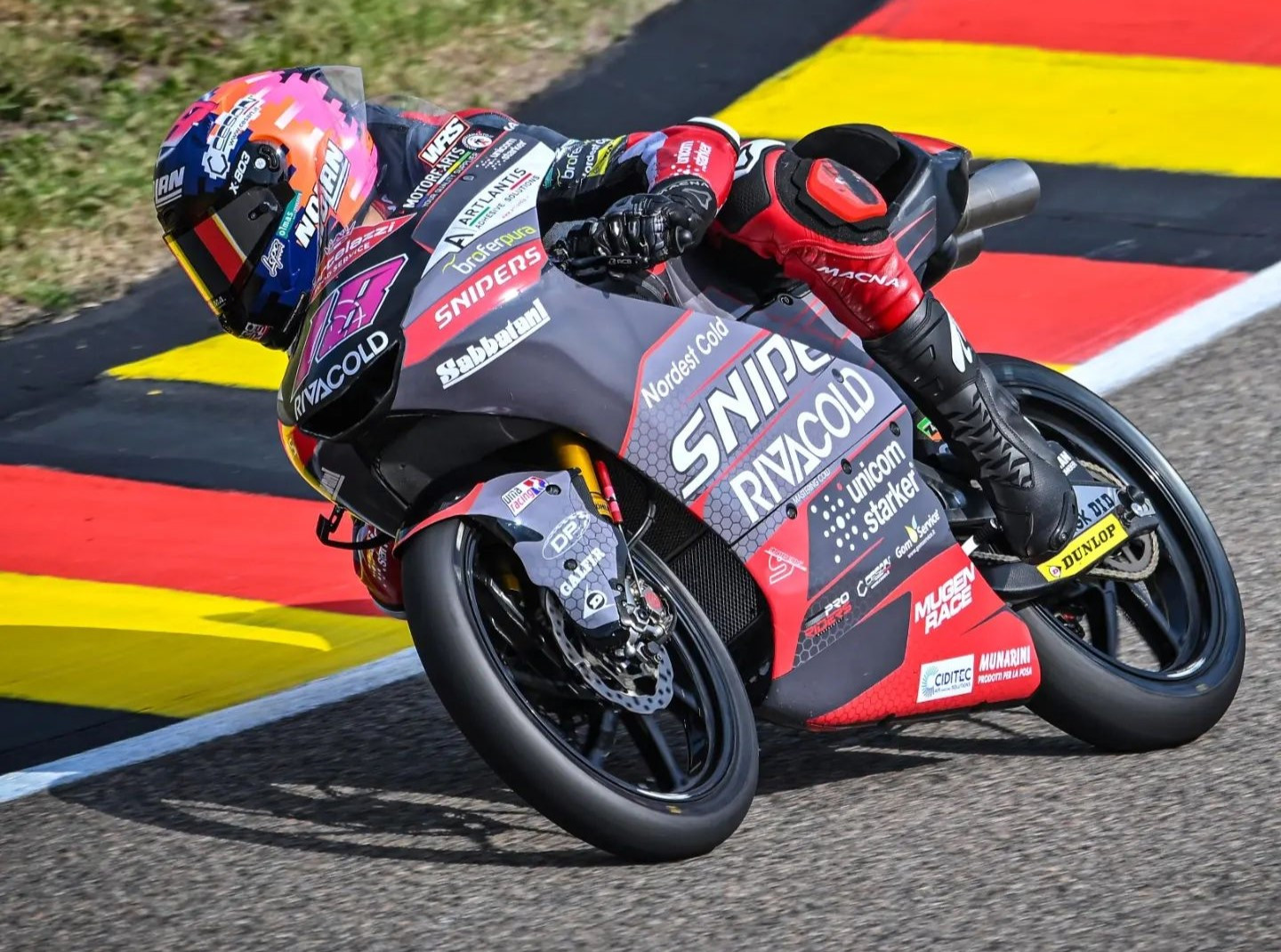 Matteo Bertelle (18), as seen during FP1 at Sachsenring. Photo courtesy Rivacold Snipers Team.