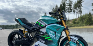 Tytlers Cycle Racing's Eva Ribelle RS electric racebike. Photo courtesy Energica Motor Company.