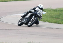 Tim Joyce (309) on his way to victory in Nebraska. Photo by Eldon Holmes Photography, courtesy AHRMA.