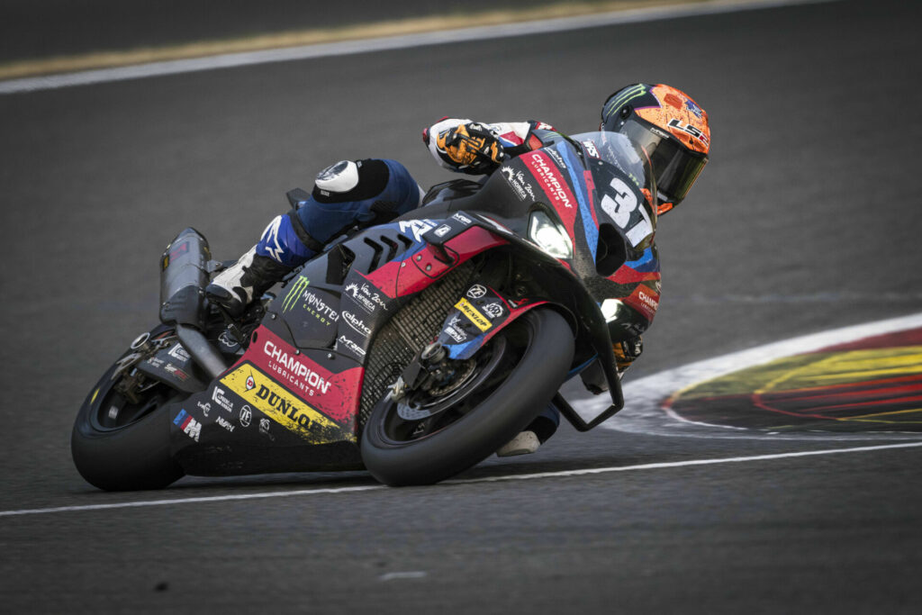 Ilya Mikhalchik (37) helped BMW Motorrad World Endurance Team finish third overall at Spa. Photo courtesy BMW Motorrad Motorsport.