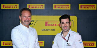 Giorgio Barbier, Pirelli Moto Racing Director (left) with Carlos Ezpeleta, Chief Sporting Officer at Dorna Sports (right). Photo courtesy Dorna.