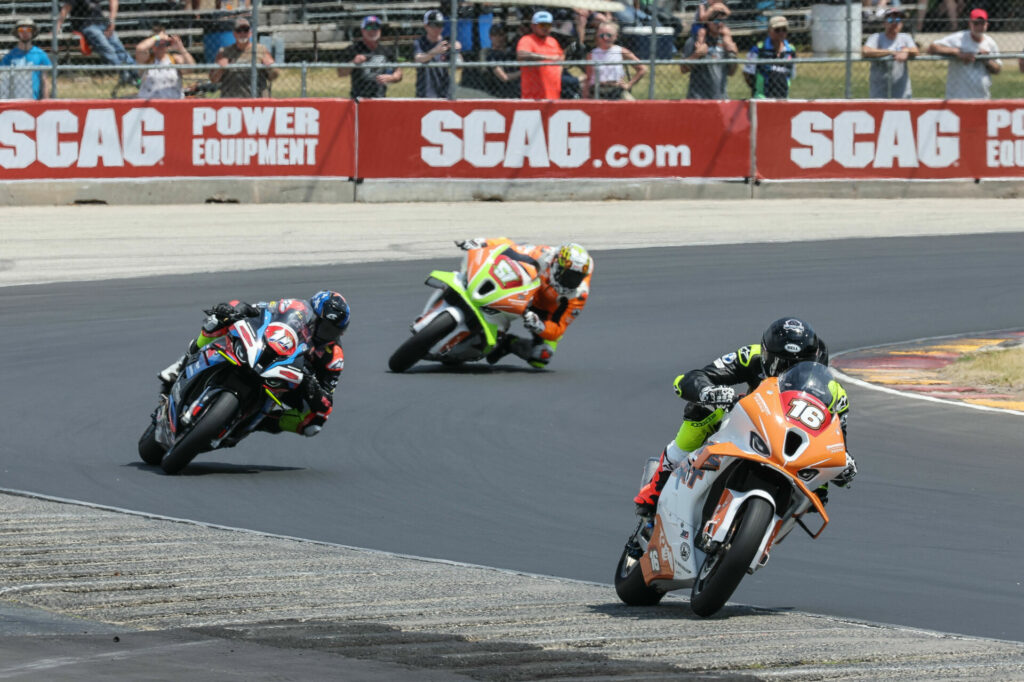 Ezra Beaubier (16) took his third win of the Steel Commander Stock 1000 series to extend his lead in the championship. Photo by Brian J. Nelson.